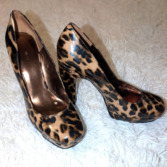 Nine West Shoes - Nine West 4-in animal leapord print stacked chunky heels size 11